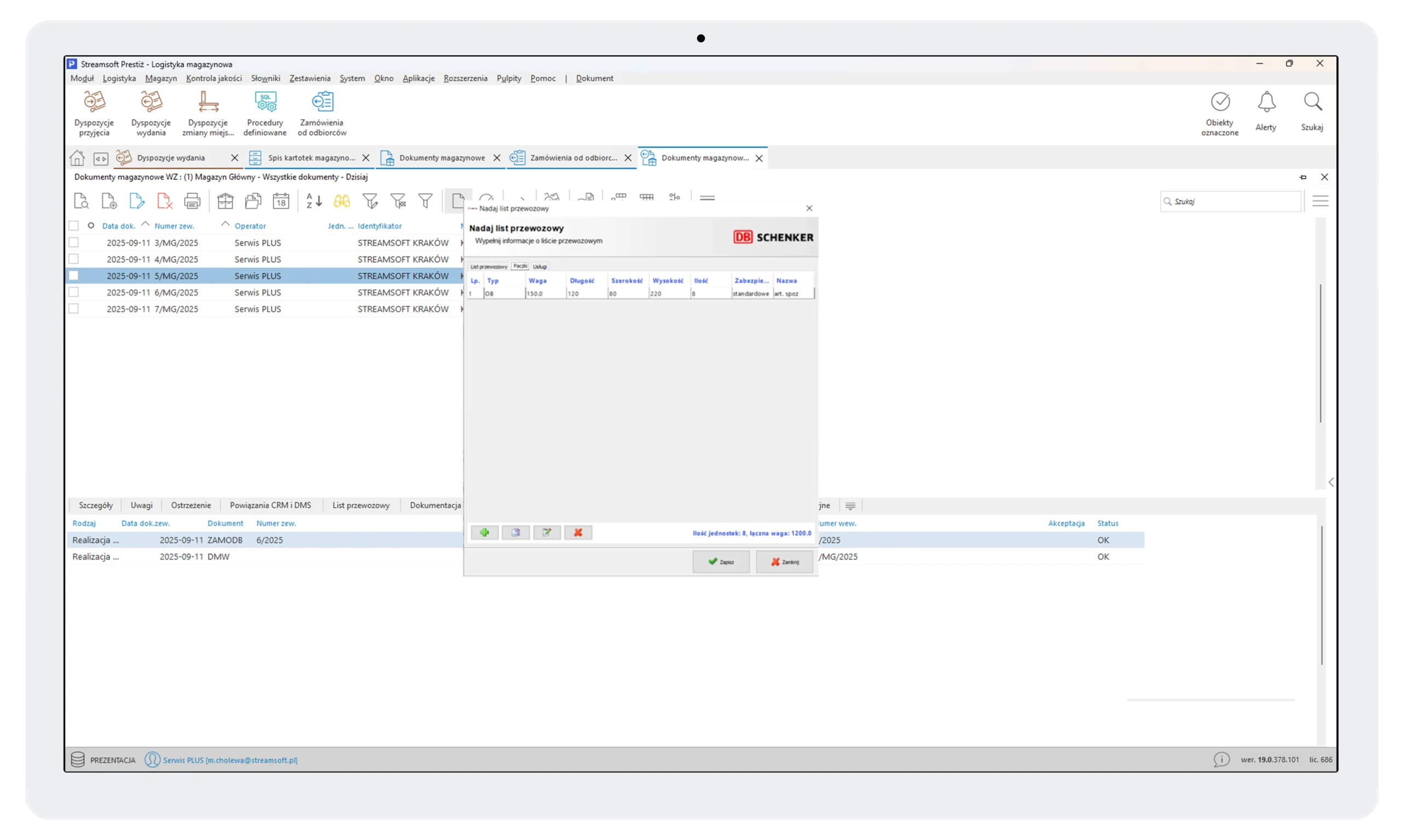 Aplikacja kurier 3 Streamsoft Kraków