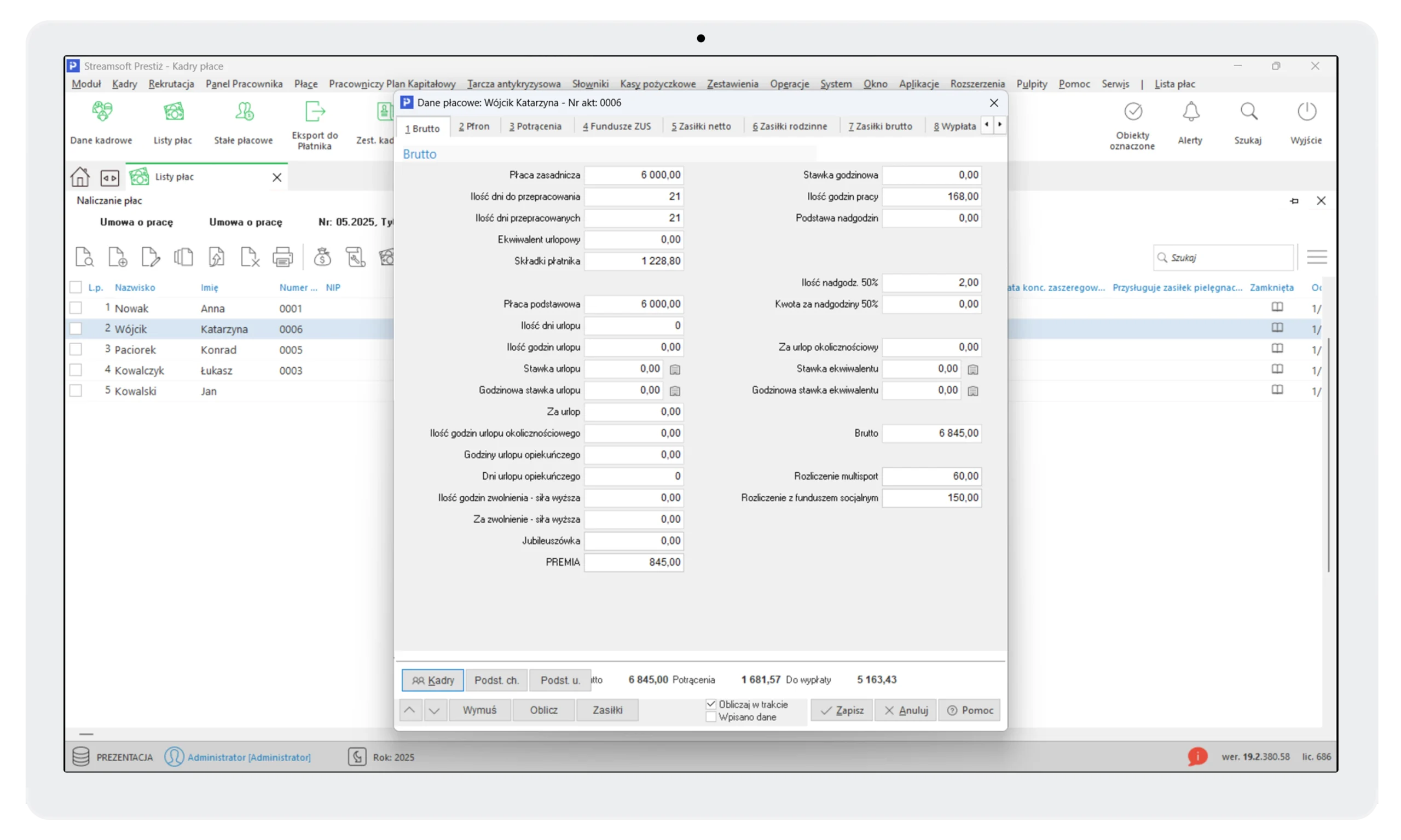 Moduł kadry i płace 1 Streamsoft Kraków