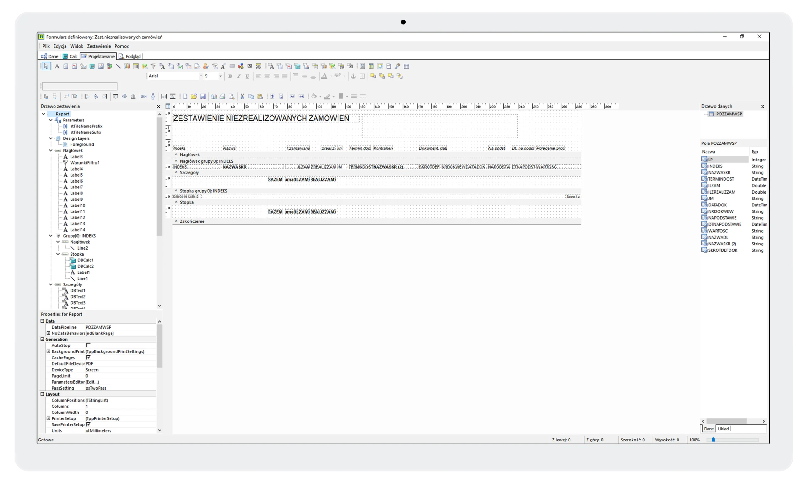 Moduł raporty i formularze 1 Streamsoft Kraków