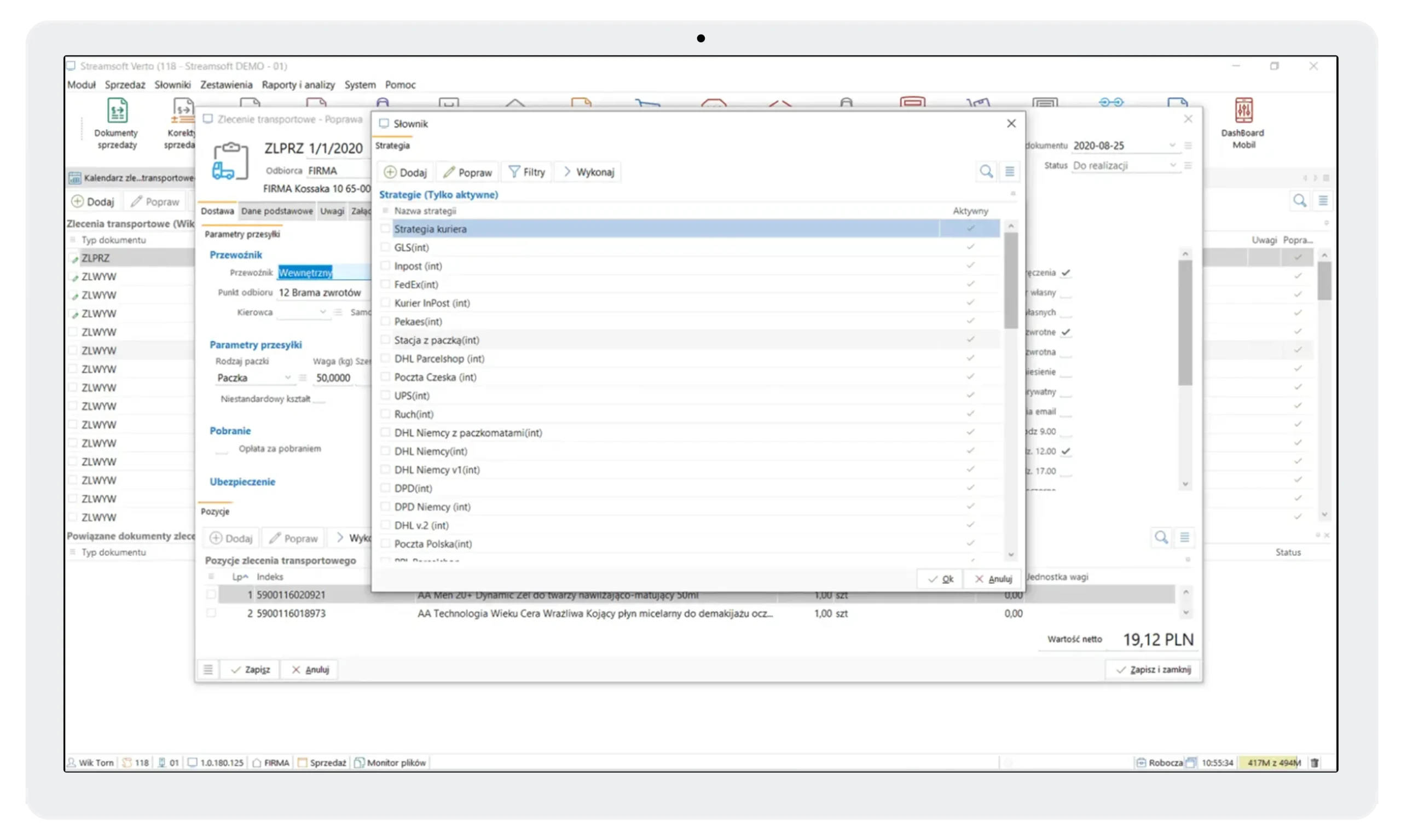 Moduł transport 2 Streamsoft Kraków