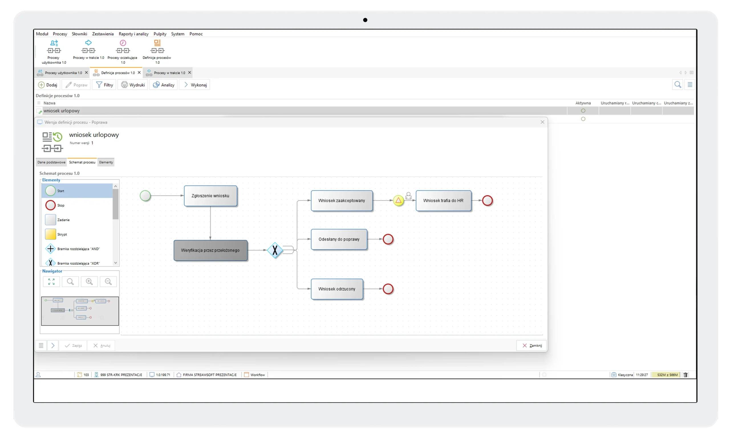 Moduł workflow 3 Streamsoft Kraków