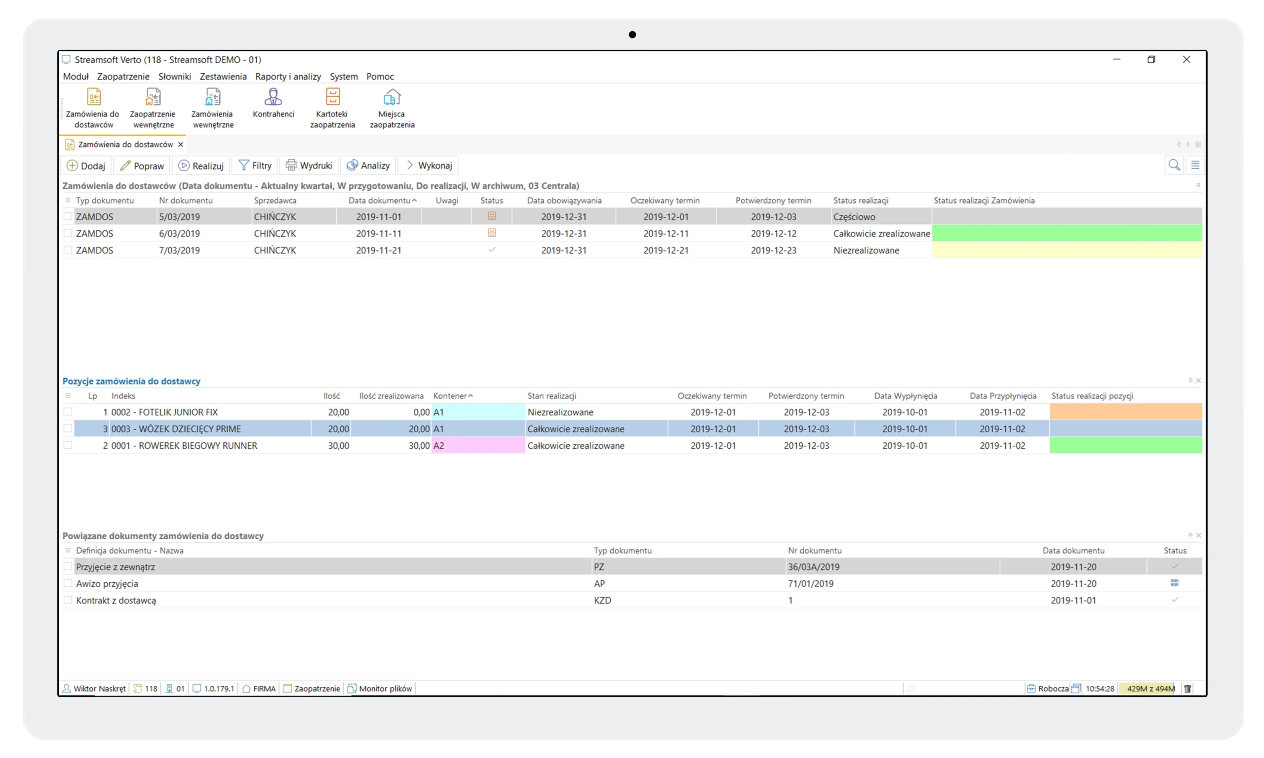 Moduł zaopatrzenie 1 Streamsoft Kraków