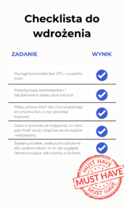 infografika Checklista do wdrozenia KSeF